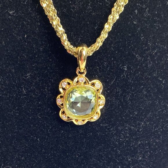 Nolan Miller Glamour Collection Interchangeable Pendants Necklace Pink Green - Picture 2 of 7